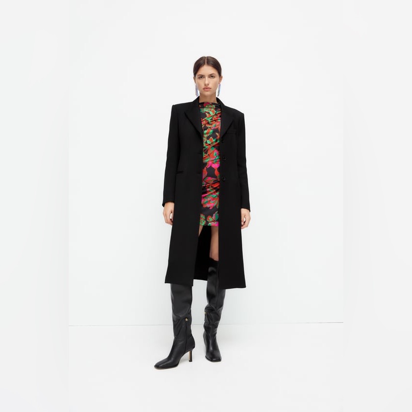 Zara Fitted Shoulder Pad Coat Limited Edition